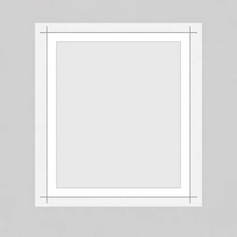 US Letter format frame with printable safe area