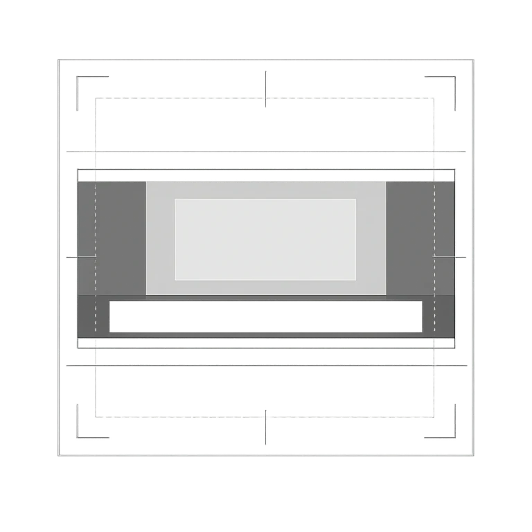 YouTube thumbnail format frame with bold safe zones