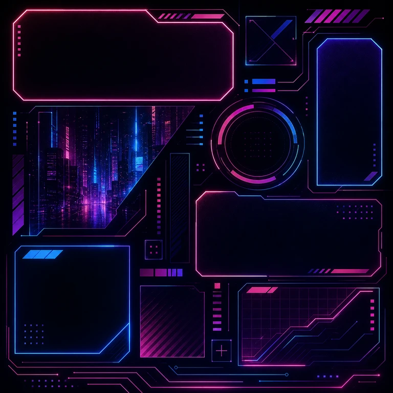 Cyberpunk Neon Interface Creative DB reference thumbnail