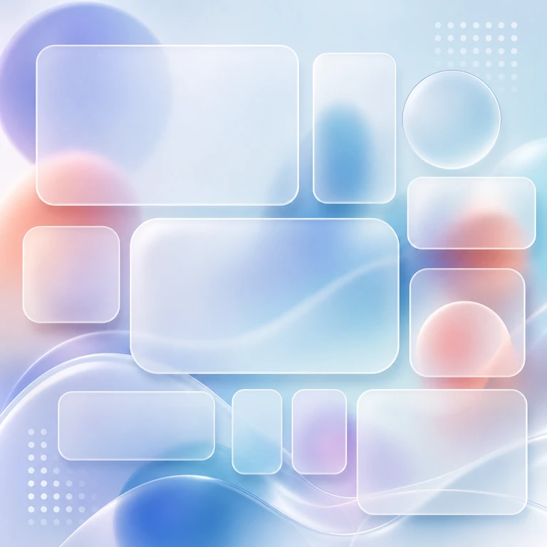 Glassmorphic App Surface Creative DB reference thumbnail