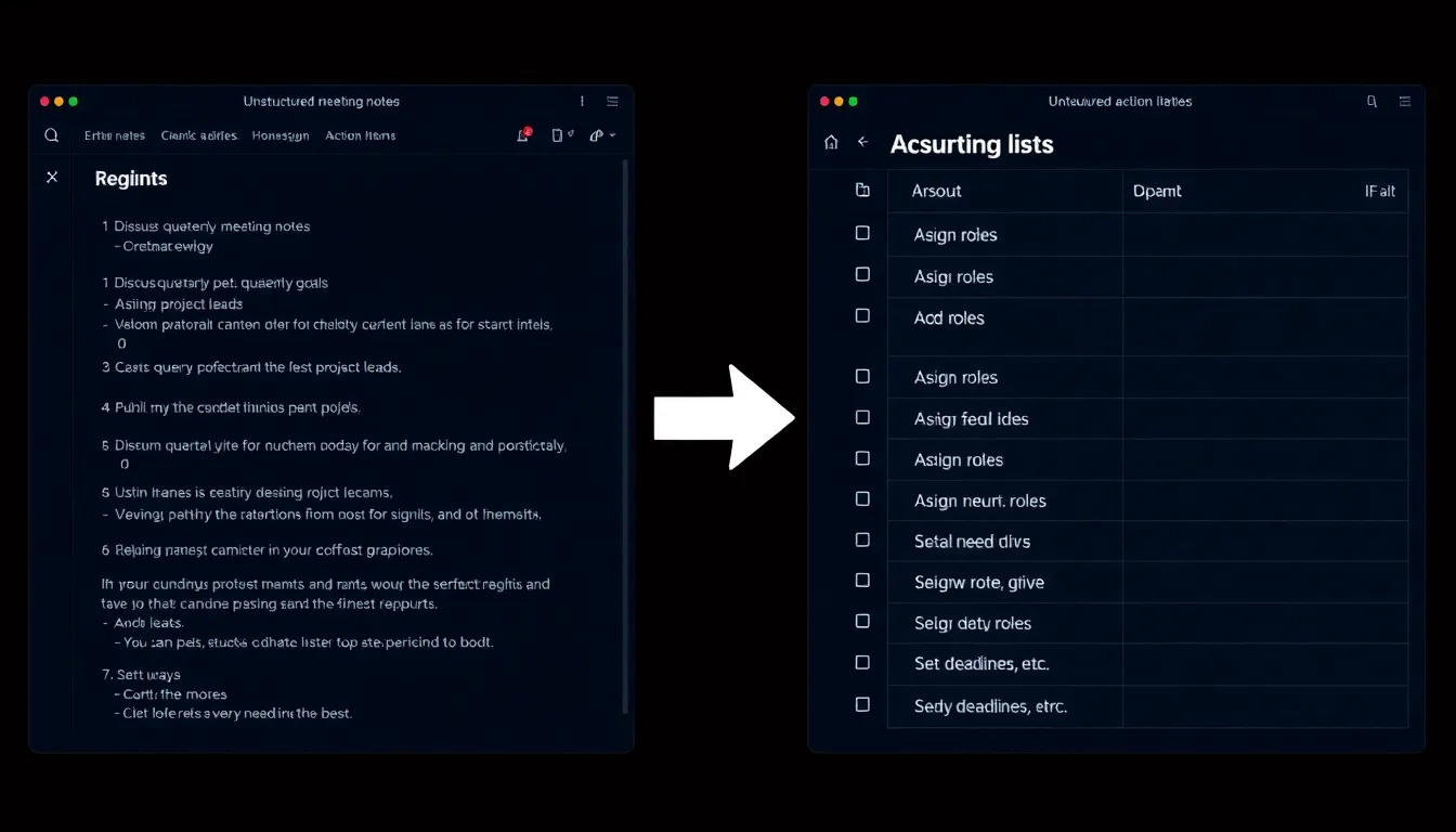 Meeting Minutes to Action Items preview